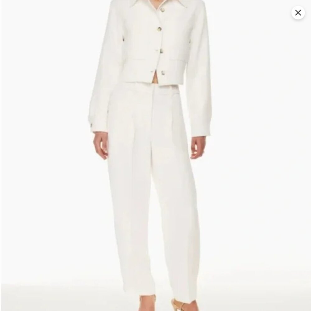 NWT Aritzia Wilfred Carrot Pant, High-rise Light Birch, size 8